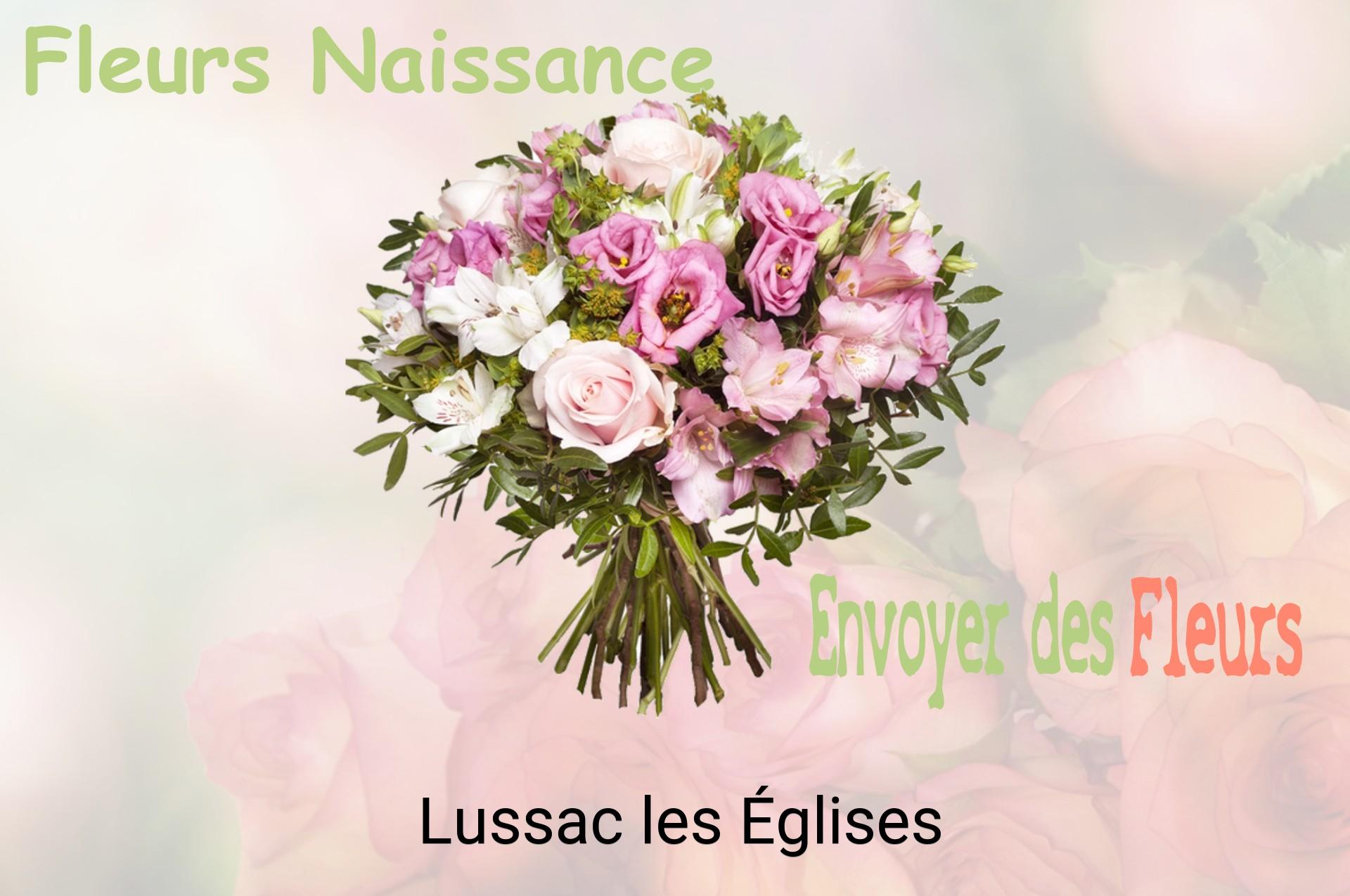 Bouquet de fleurs de naissance livré à Lussac-les-Églises
